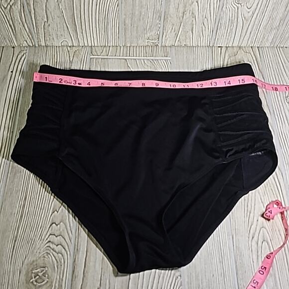 Torrid Black Mesh Sided Swimsuit Bottom Womens Plus Size 2X - Picture 5 of 6